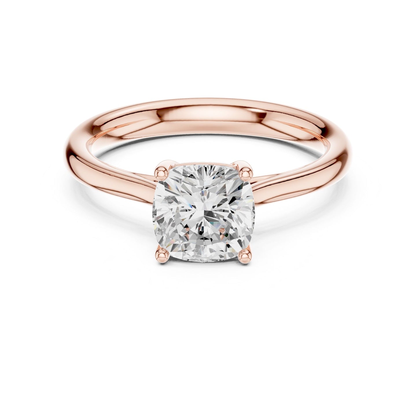 Round Lab Grown Diamond Solitaire Engagement Ring