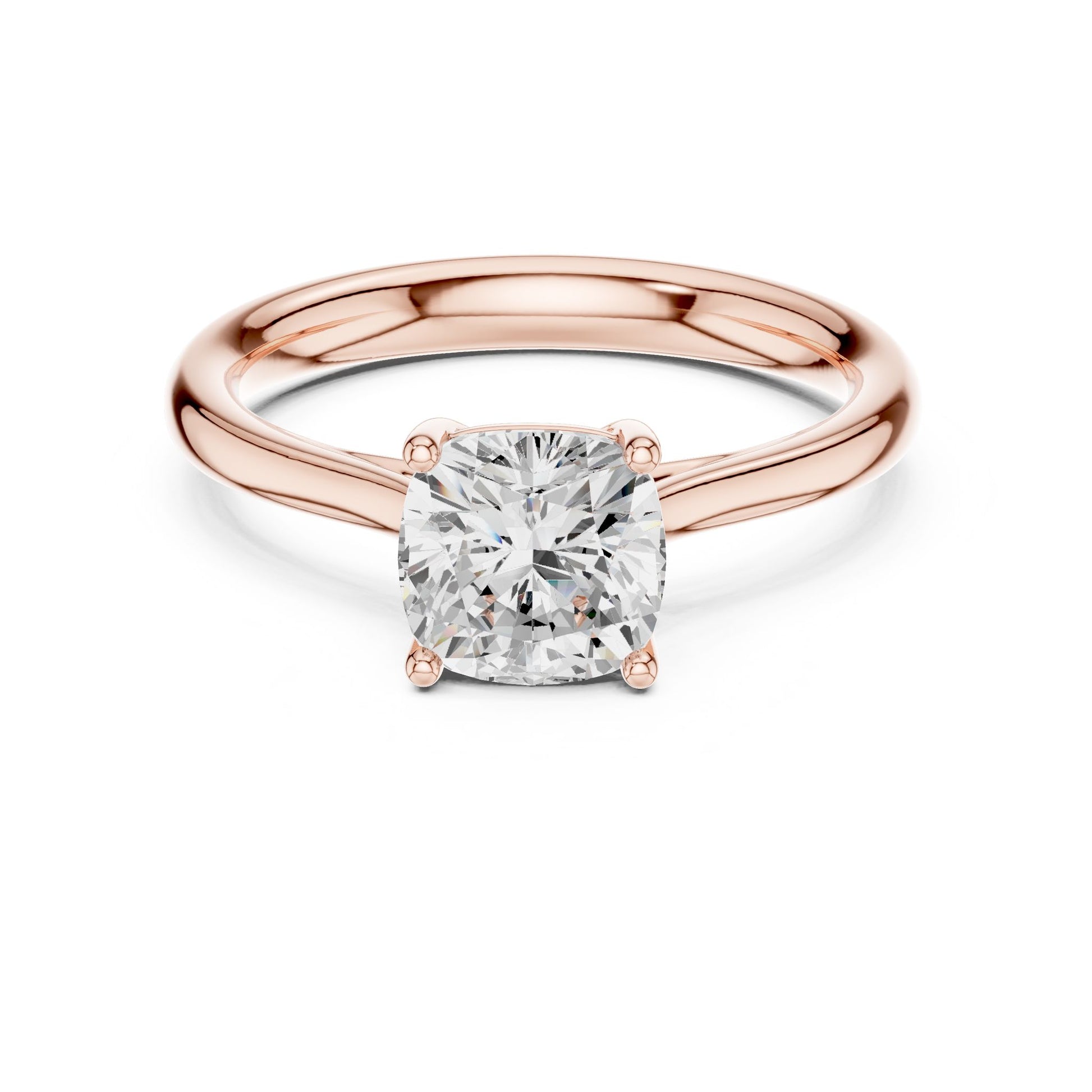 Round Lab Grown Diamond Solitaire Engagement Ring