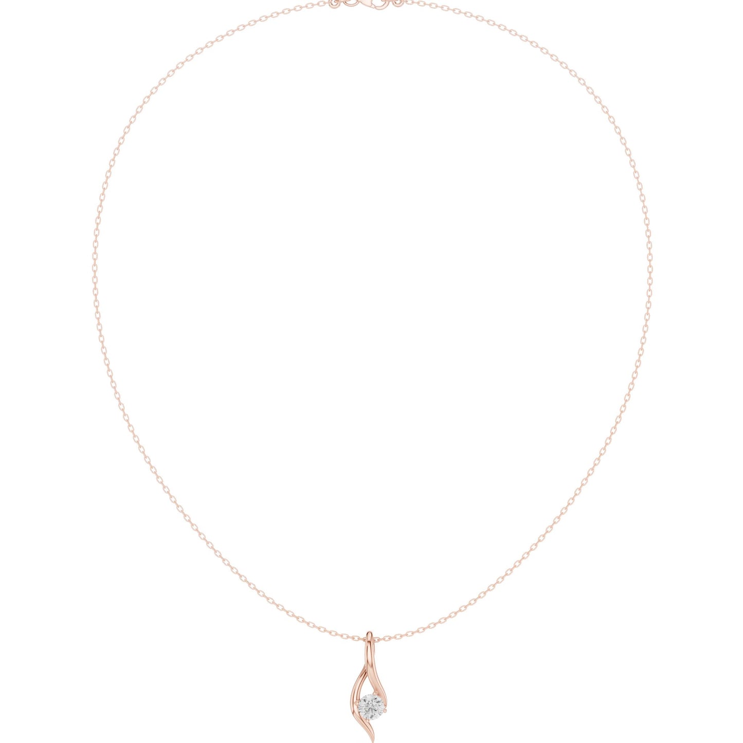 Round Lab Grown Diamond Pendant