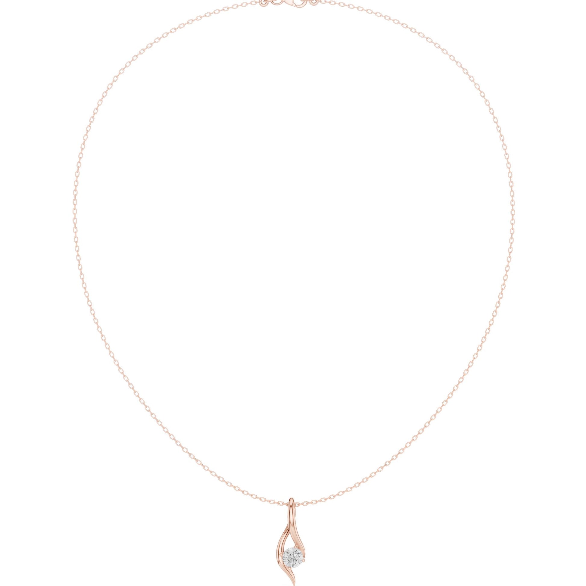 Round Lab Grown Diamond Pendant