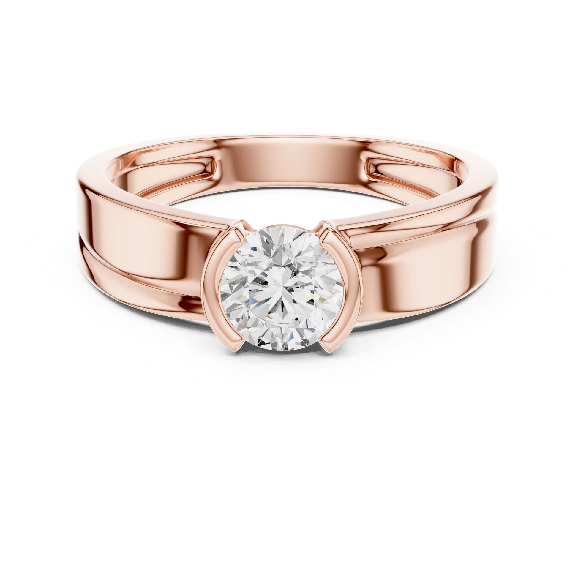 Men's Round Lab Grown Diamond Ring