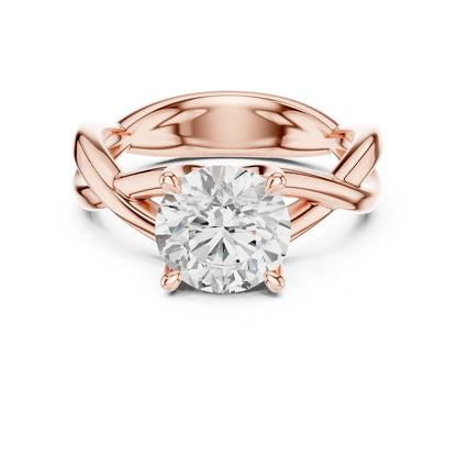 Round Lab Grown Diamond Solitaire Engagement Ring