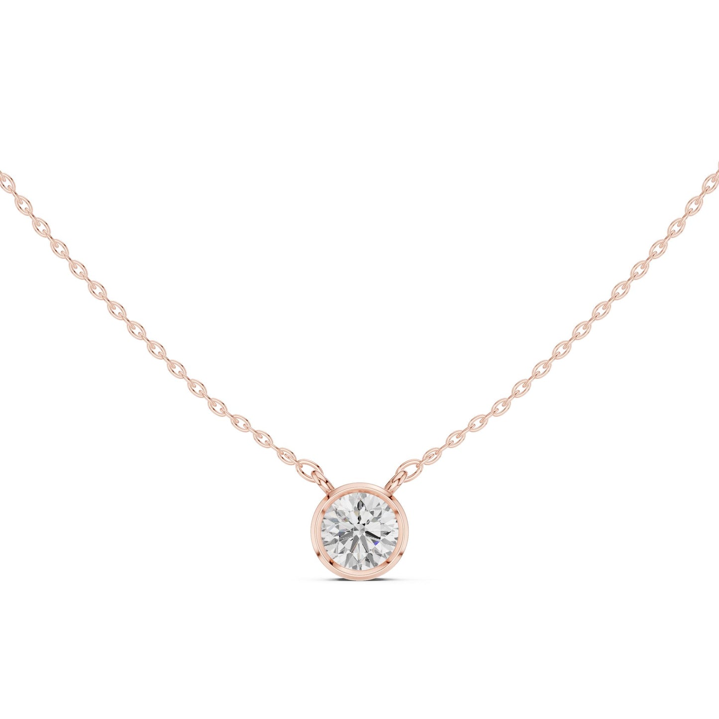 Round Lab Grown Diamond Pendant