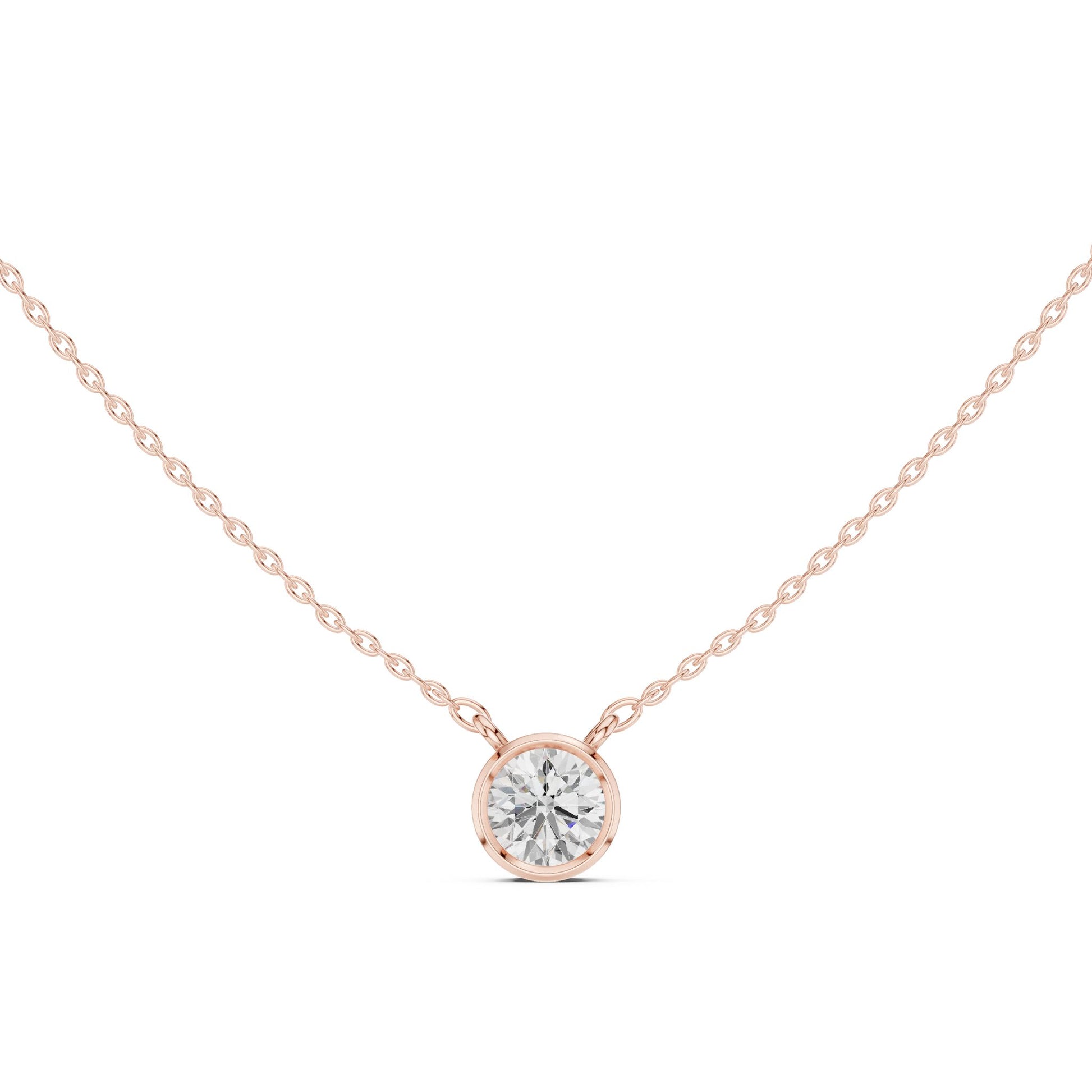 Round Lab Grown Diamond Pendant
