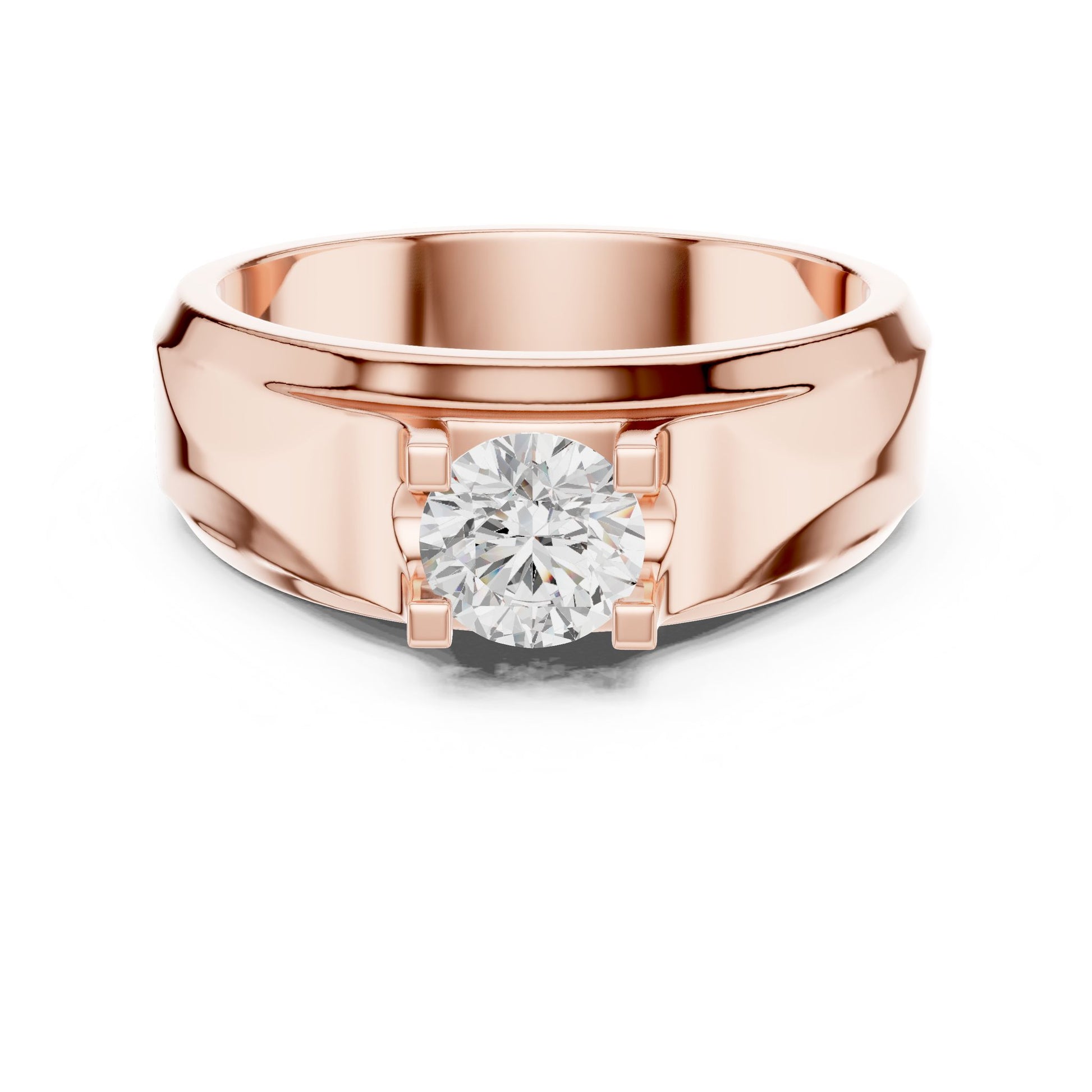 Men's Round Lab Grown Diamond Ring
