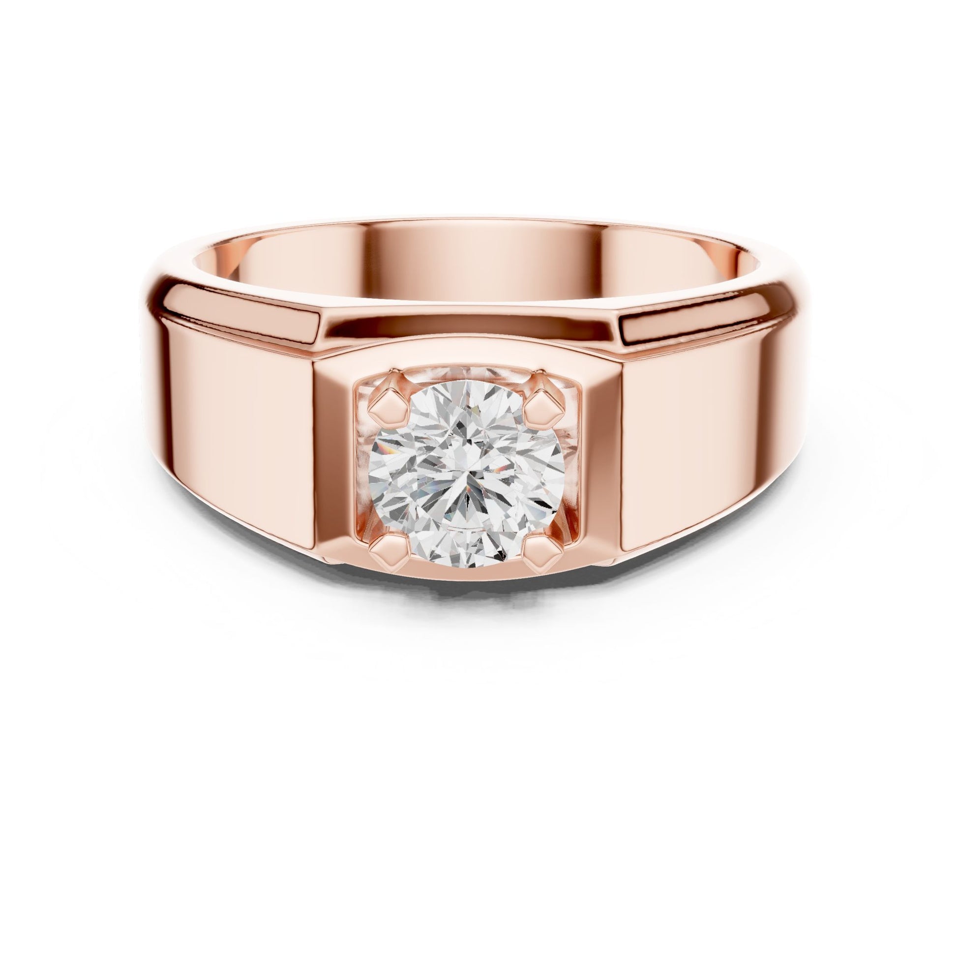 Men's Round Lab Grown Diamond Ring
