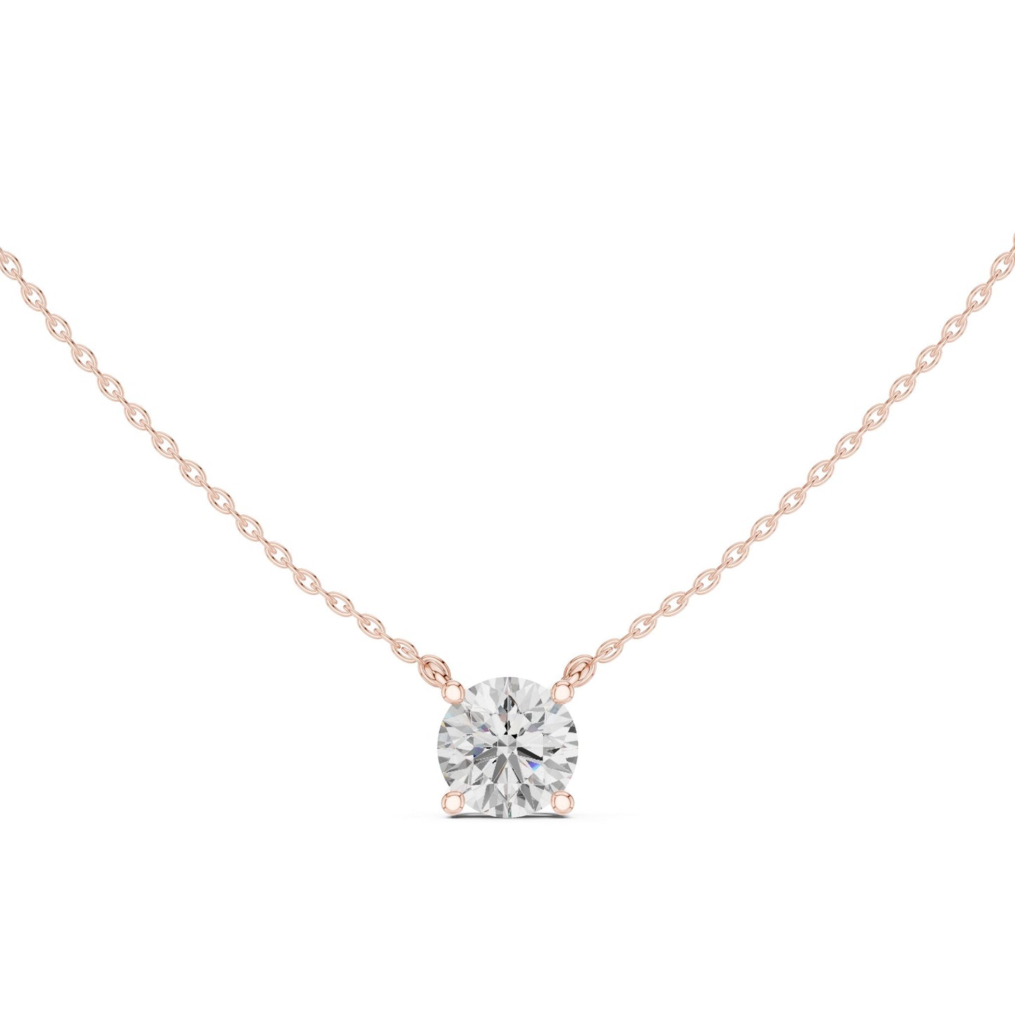 Round Lab Grown Diamond Pendant