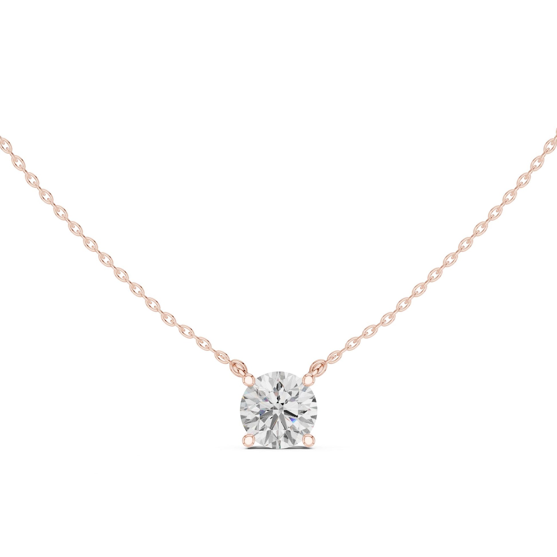 Round Lab Grown Diamond Pendant