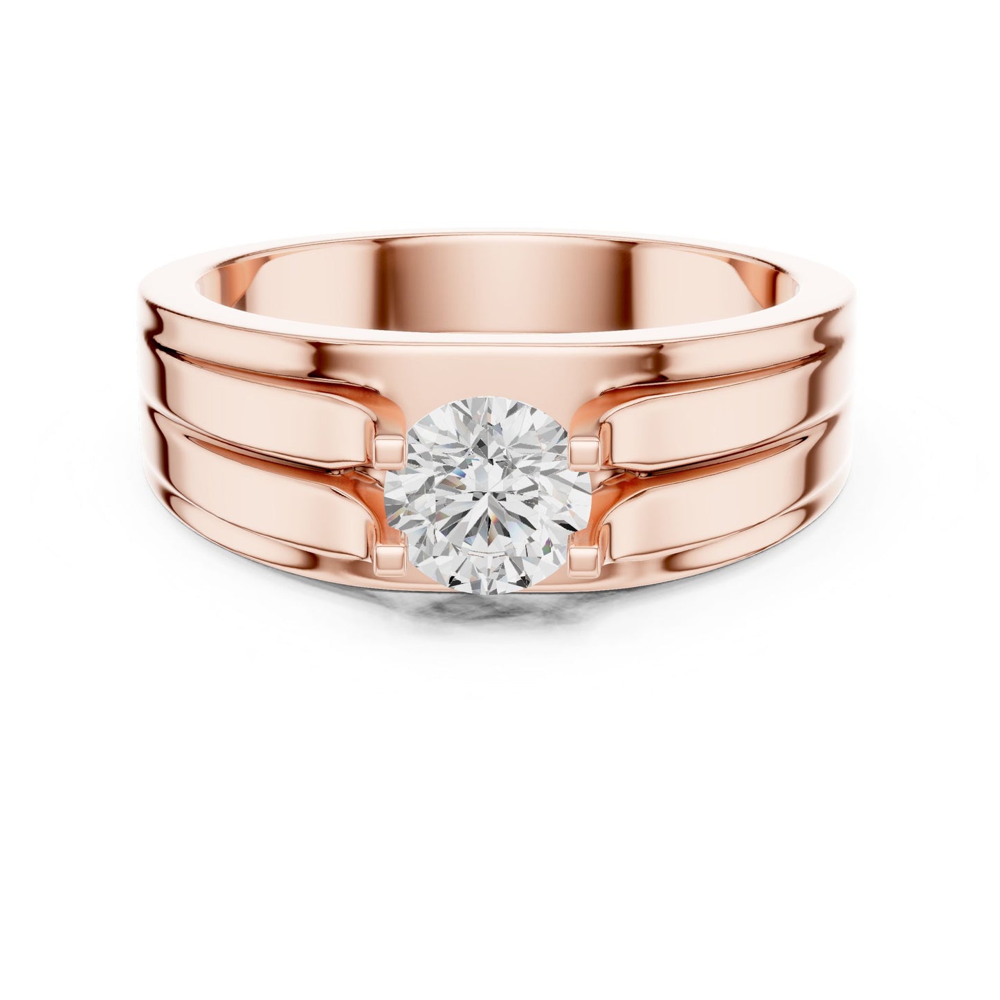 Men's Round Lab Grown Diamond Ring