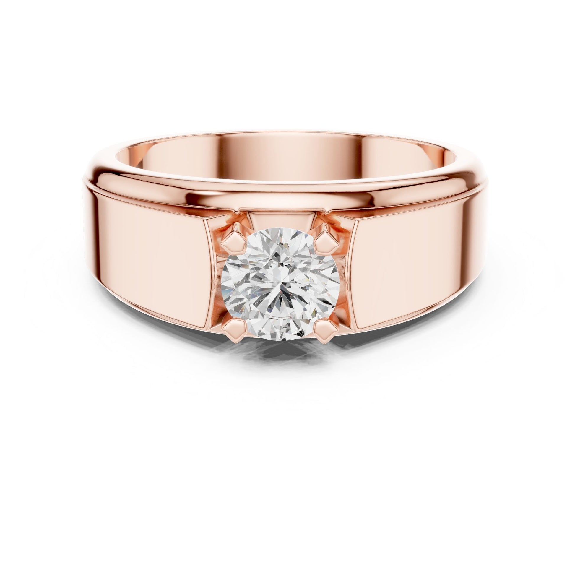 Men's Round Lab Grown Diamond Ring