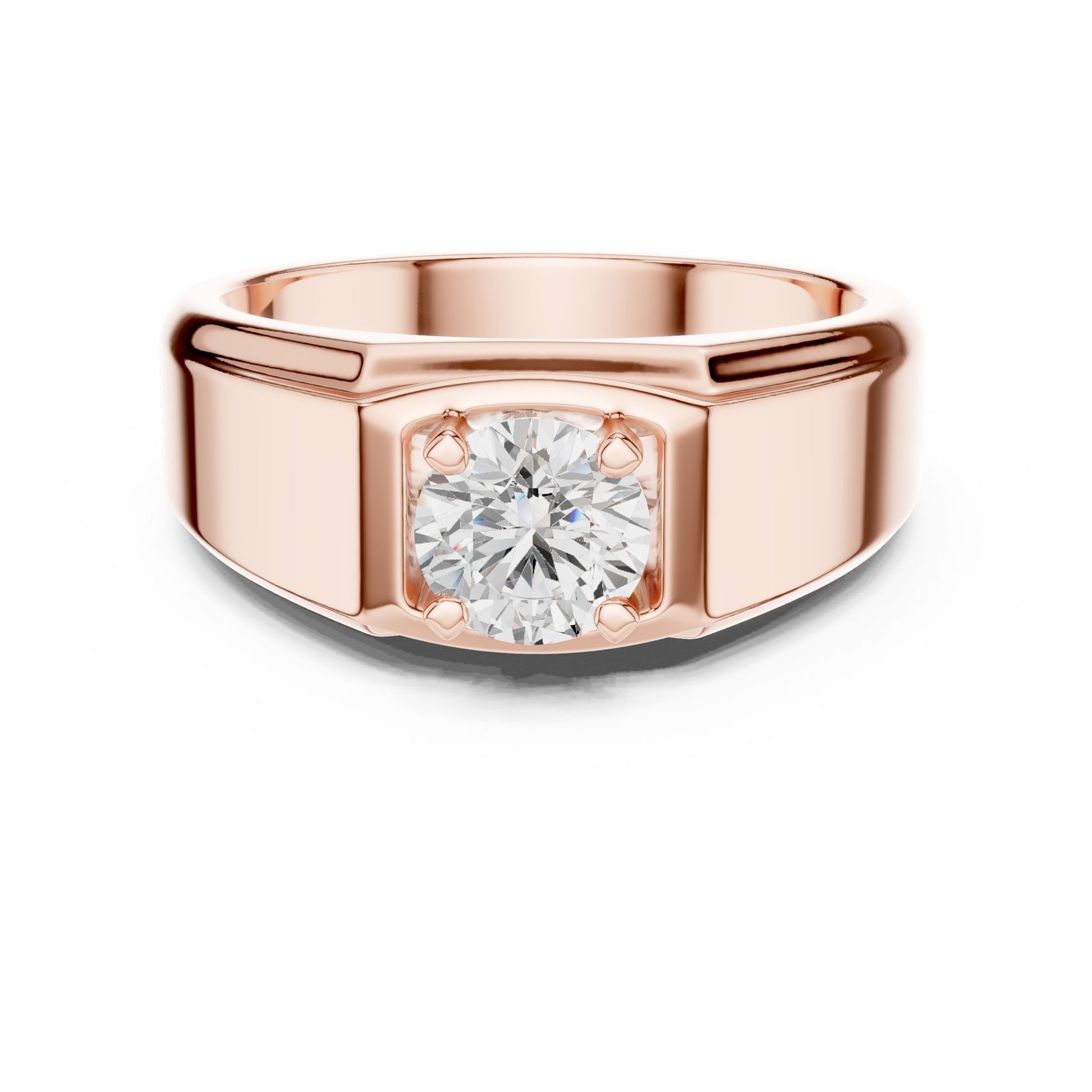 Men's Round Lab Grown Diamond Ring