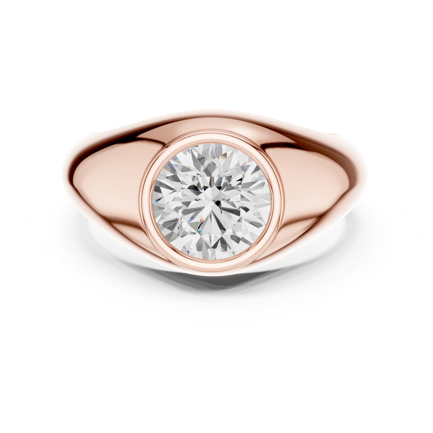Men's Round Lab Grown Diamond Ring