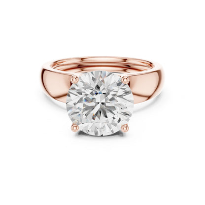 Round Lab Grown Diamond Solitaire Engagement Ring