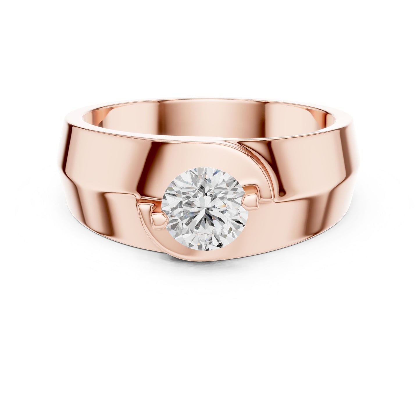Men's Round Lab Grown Diamond Ring