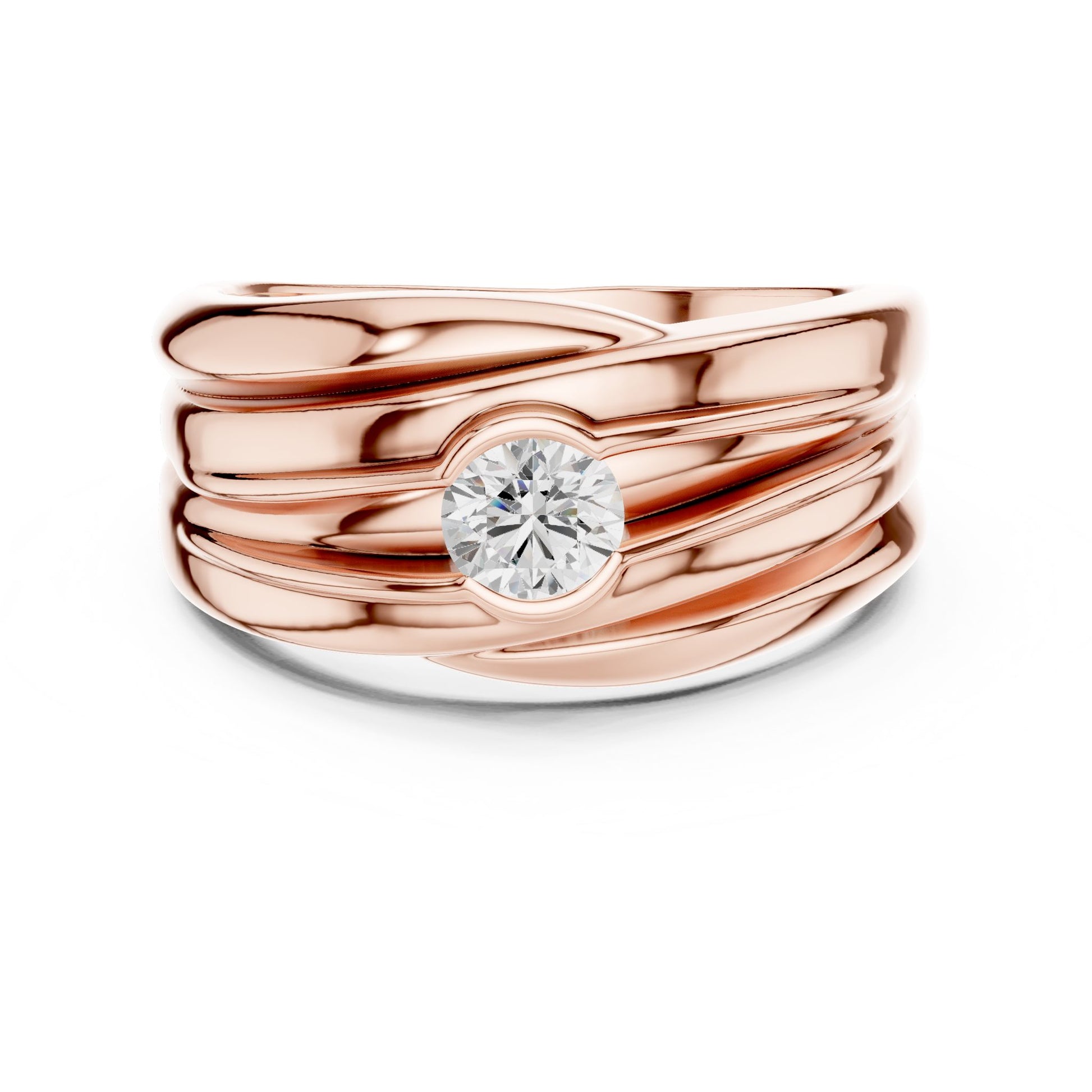 Men's Round Lab Grown Diamond Ring