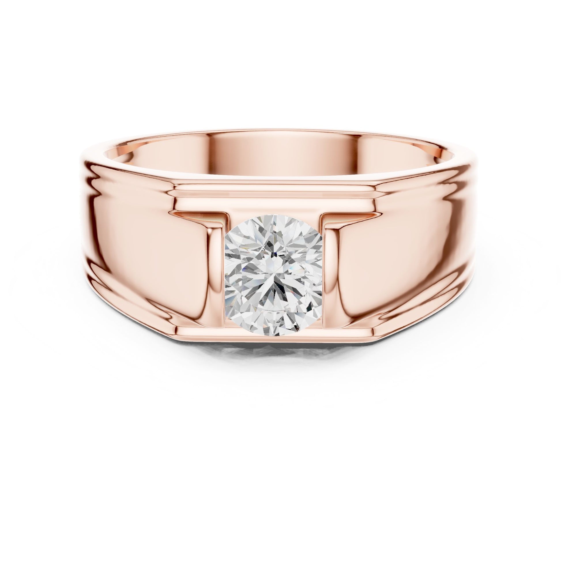 Men's Round Lab Grown Diamond Ring