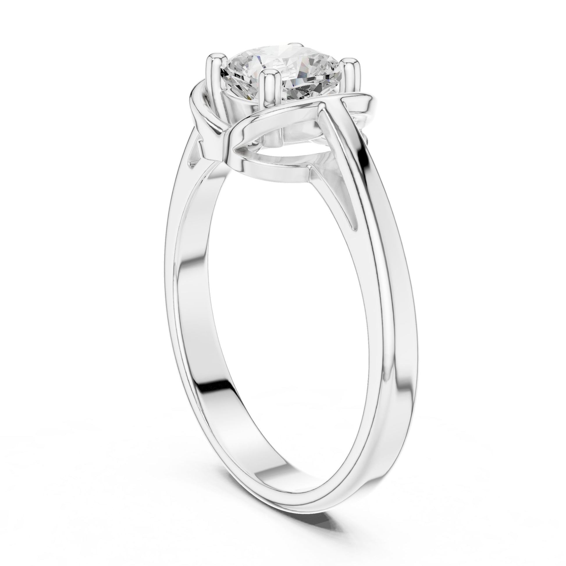 Round Lab Grown Diamond Solitaire Engagement Ring