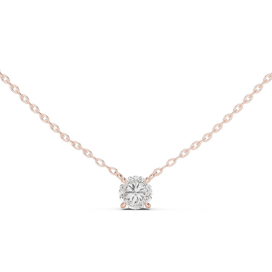 Round Lab Grown Diamond Pendant