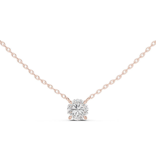 Round Lab Grown Diamond Pendant
