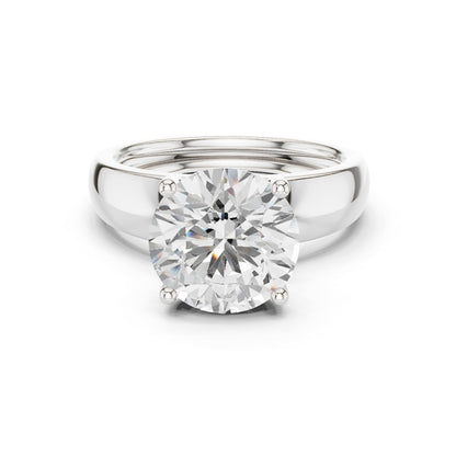 Round Lab Grown Diamond Solitaire Engagement Ring