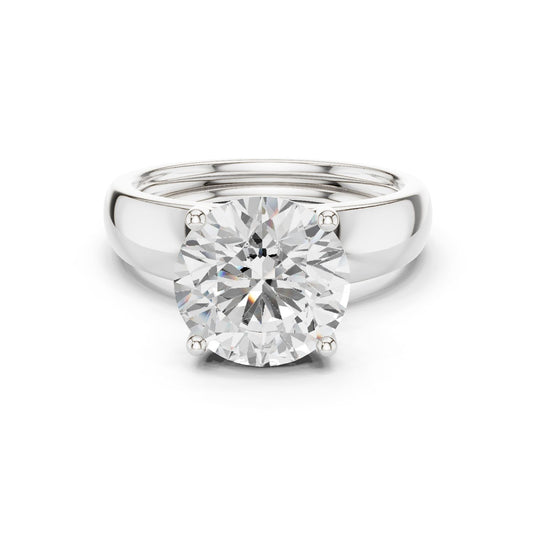 Round Lab Grown Diamond Solitaire Engagement Ring