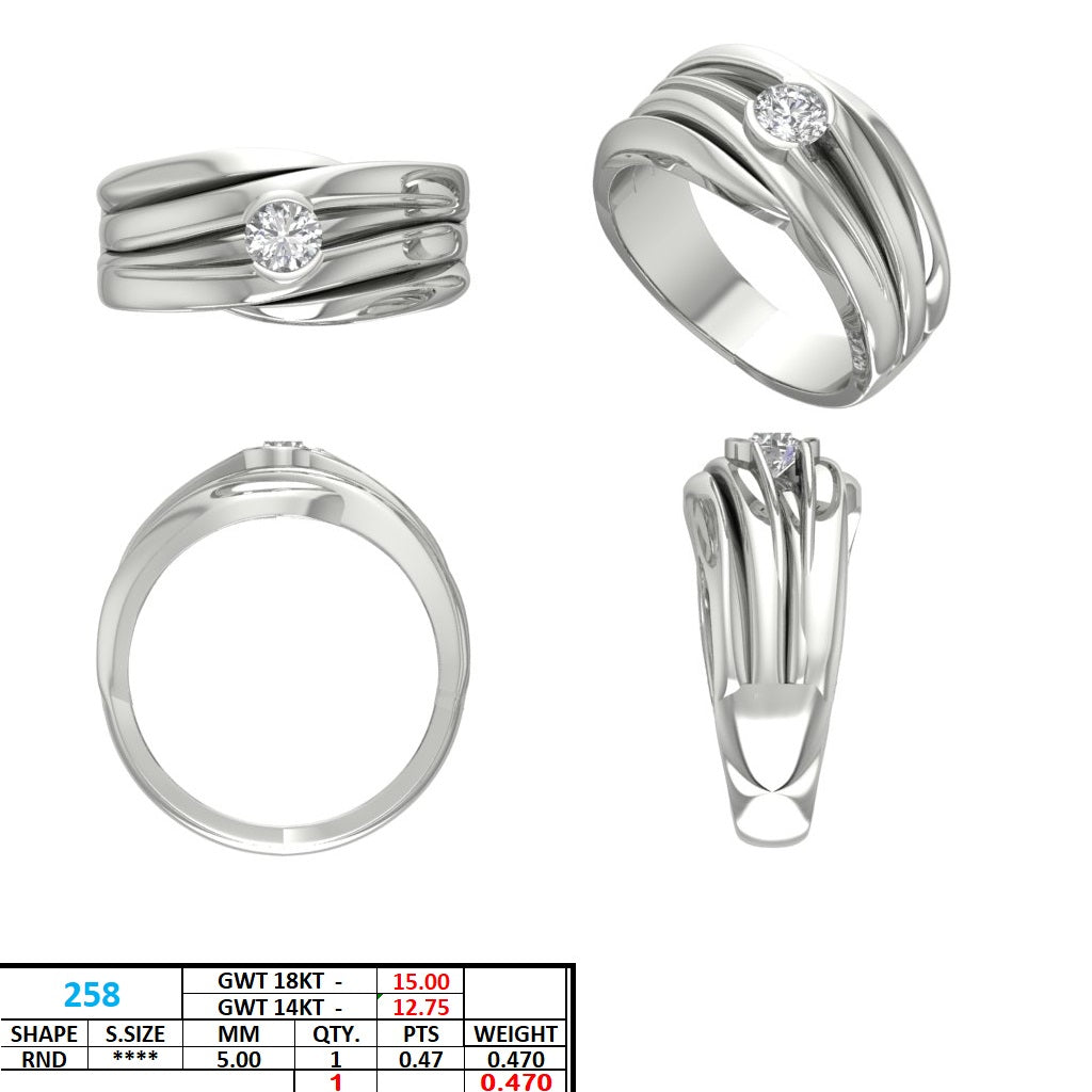 Men's Round Lab Grown Diamond Ring