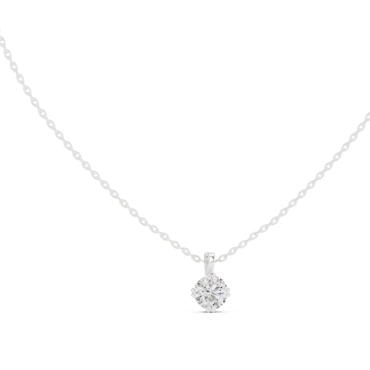 Round Lab Grown Diamond Pendant