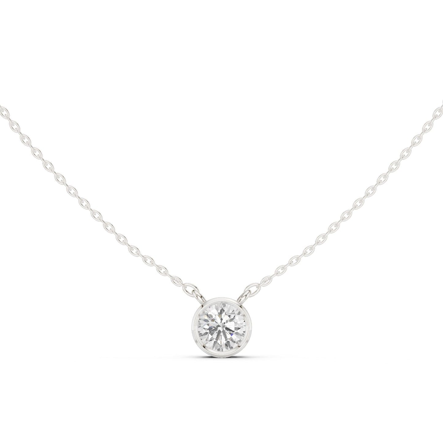 Round Lab Grown Diamond Pendant