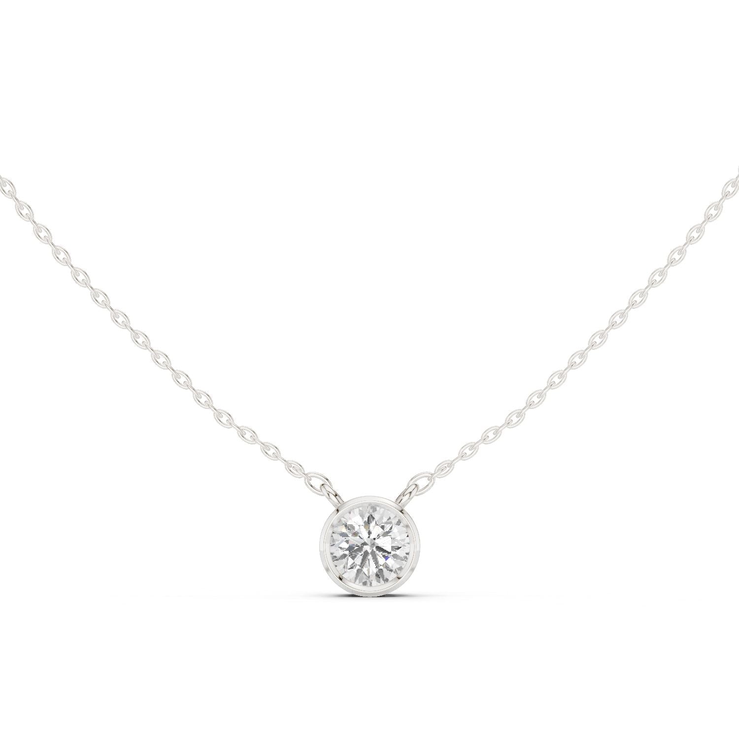 Round Lab Grown Diamond Pendant