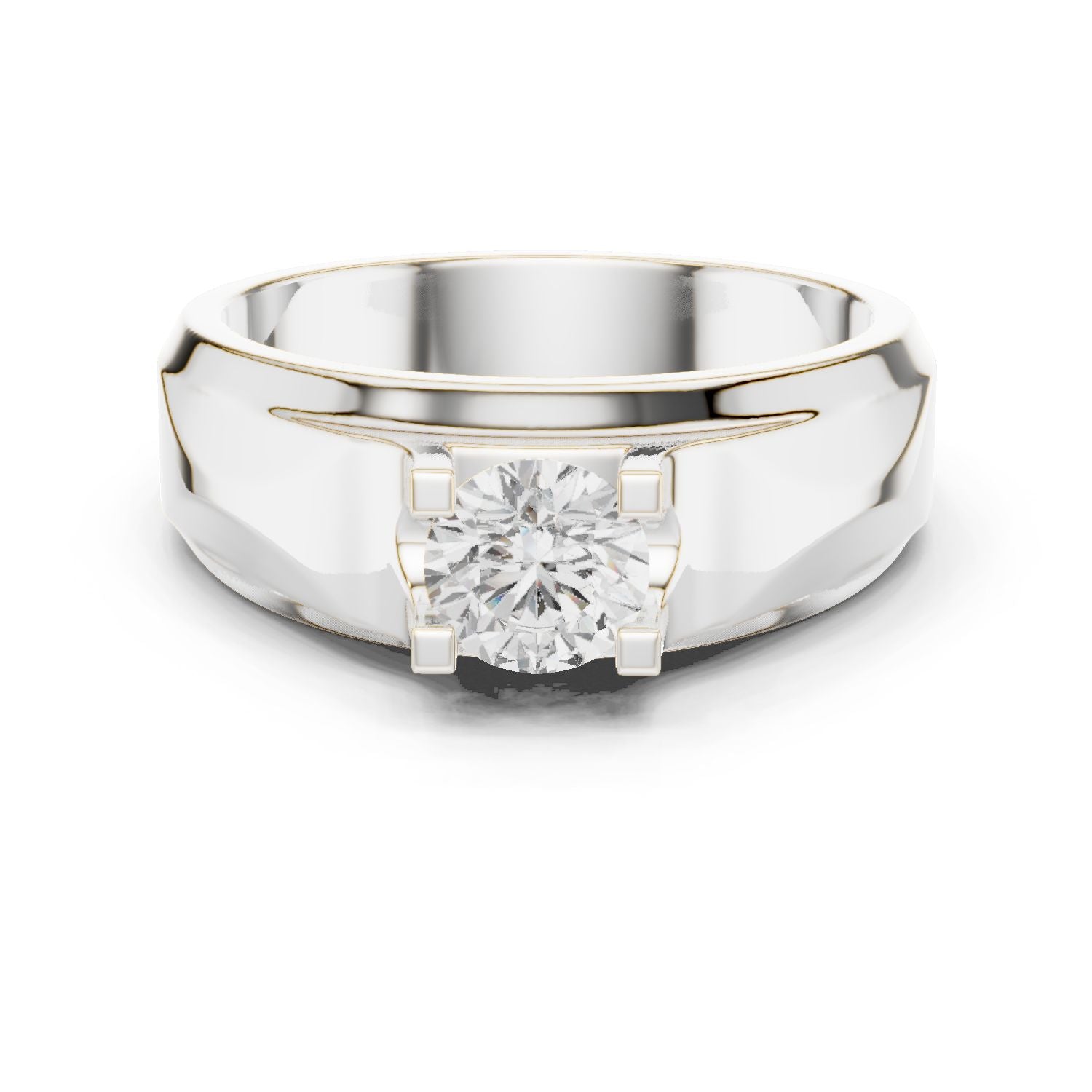 Men's Round Lab Grown Diamond Ring