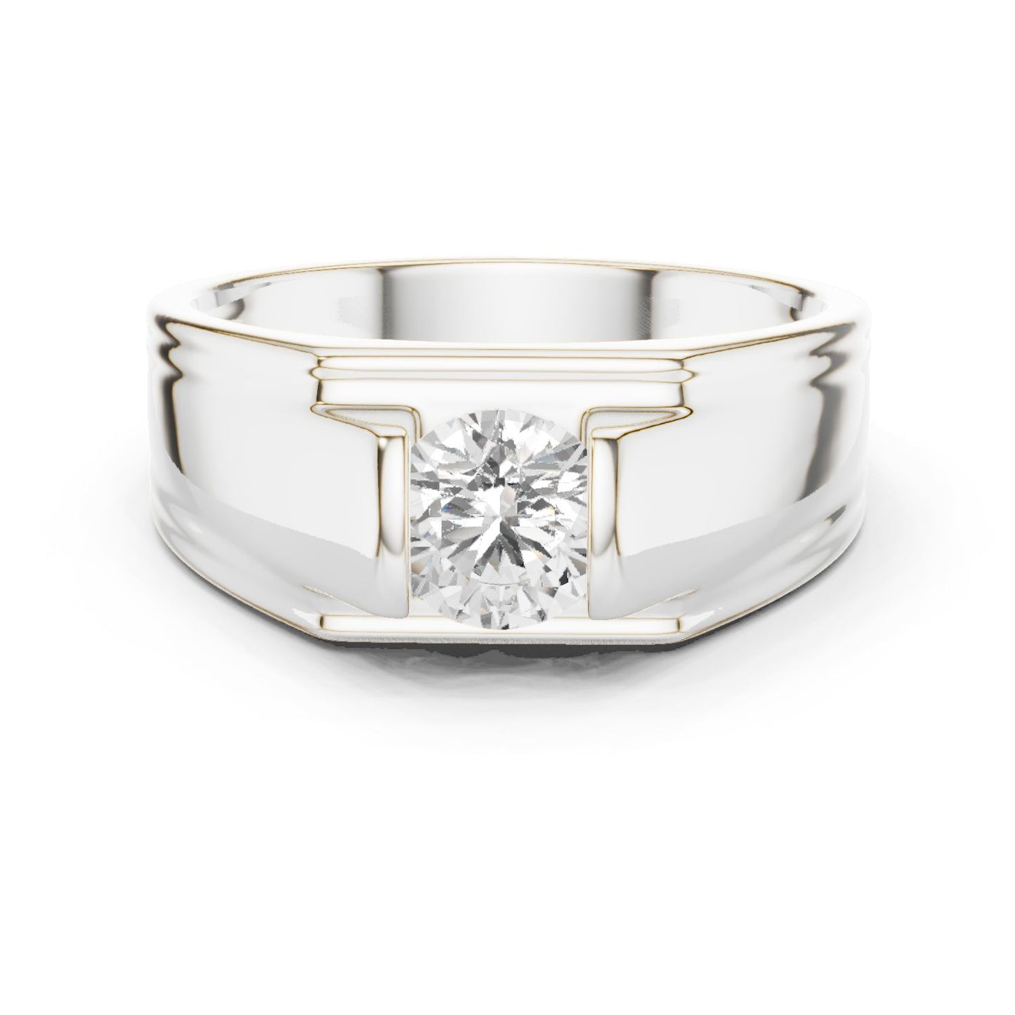 Men's Round Lab Grown Diamond Ring