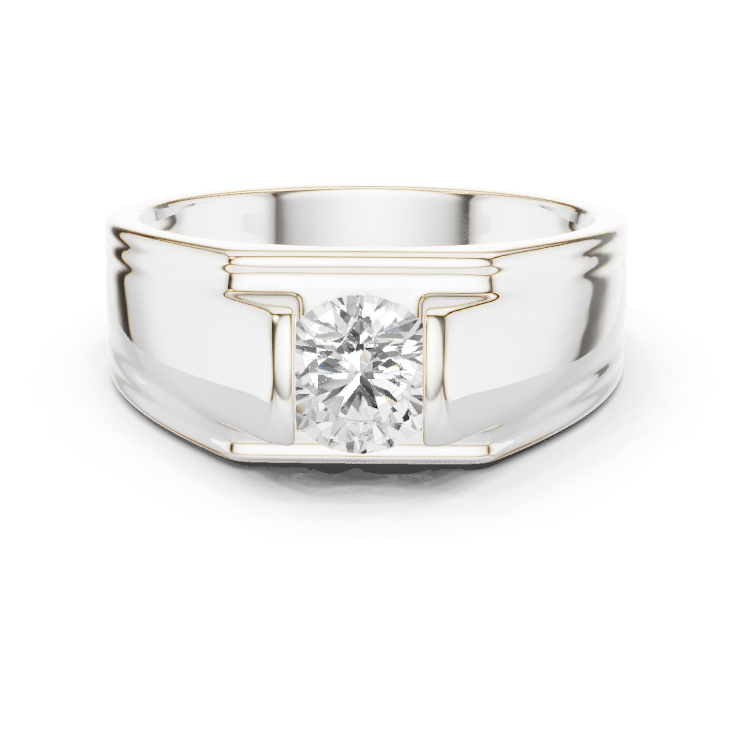 Men's Round Lab Grown Diamond Ring