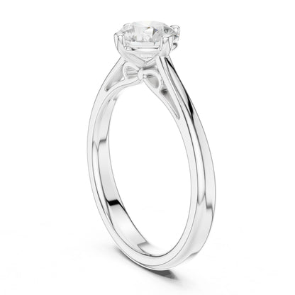 Round Lab Grown Diamond Solitaire Engagement Ring