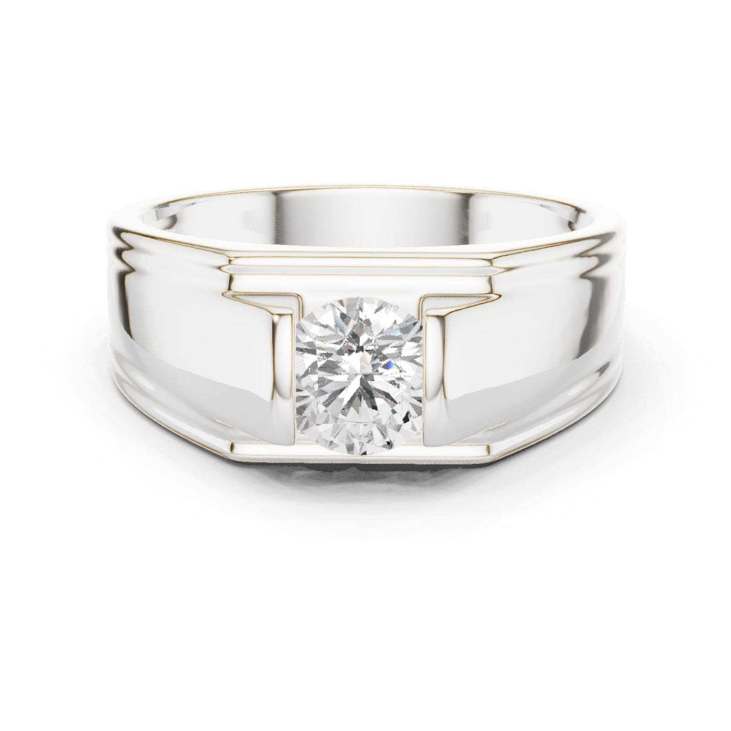 Men's Round Lab Grown Diamond Ring