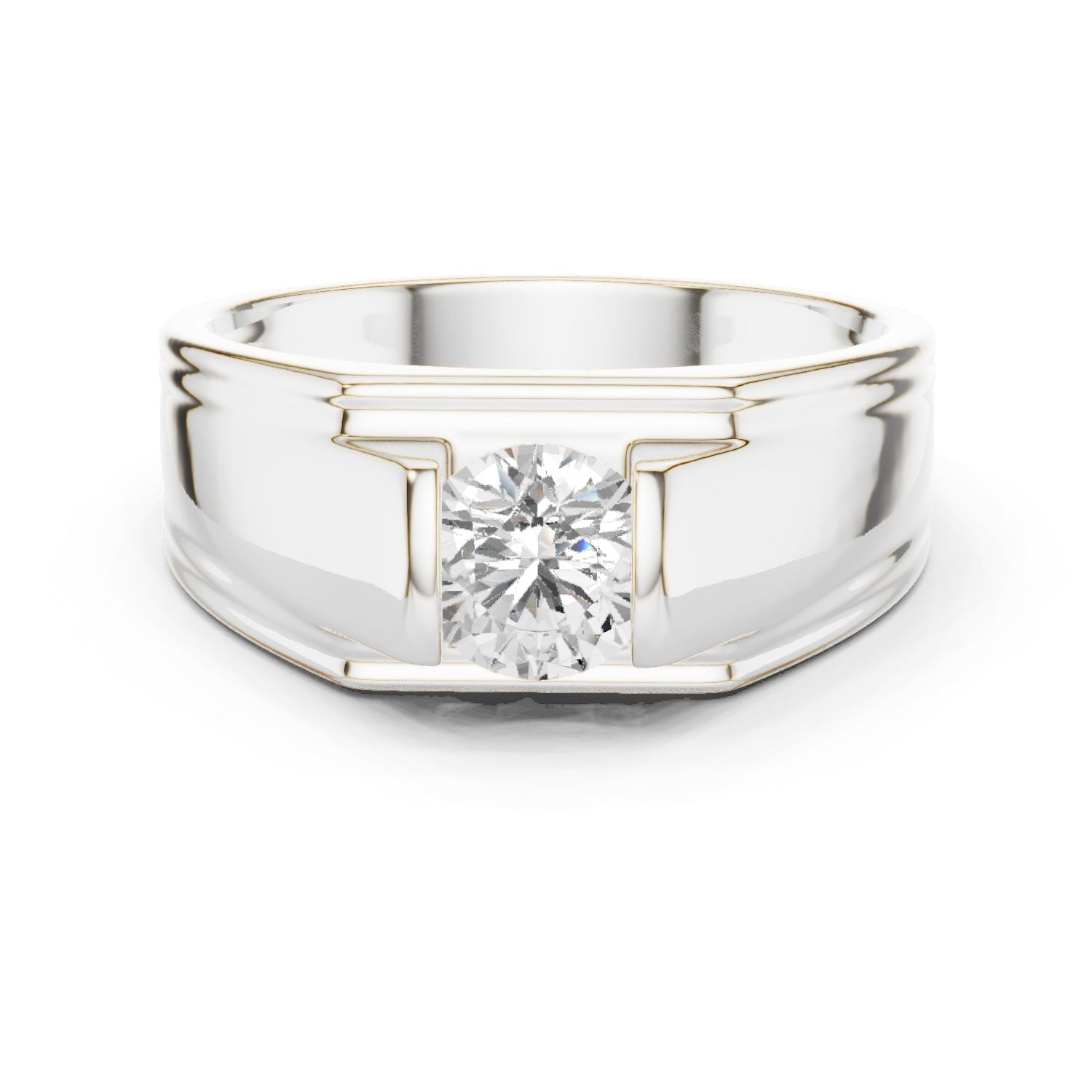 Men's Round Lab Grown Diamond Ring