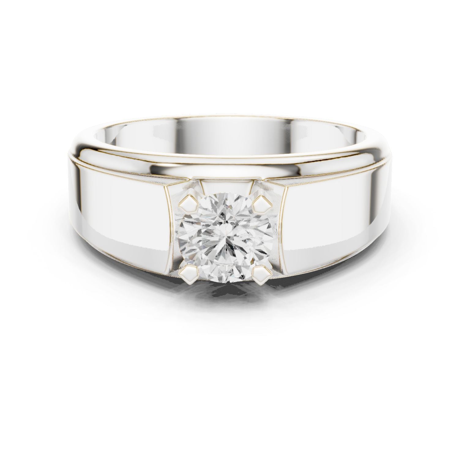 Men's Round Lab Grown Diamond Ring