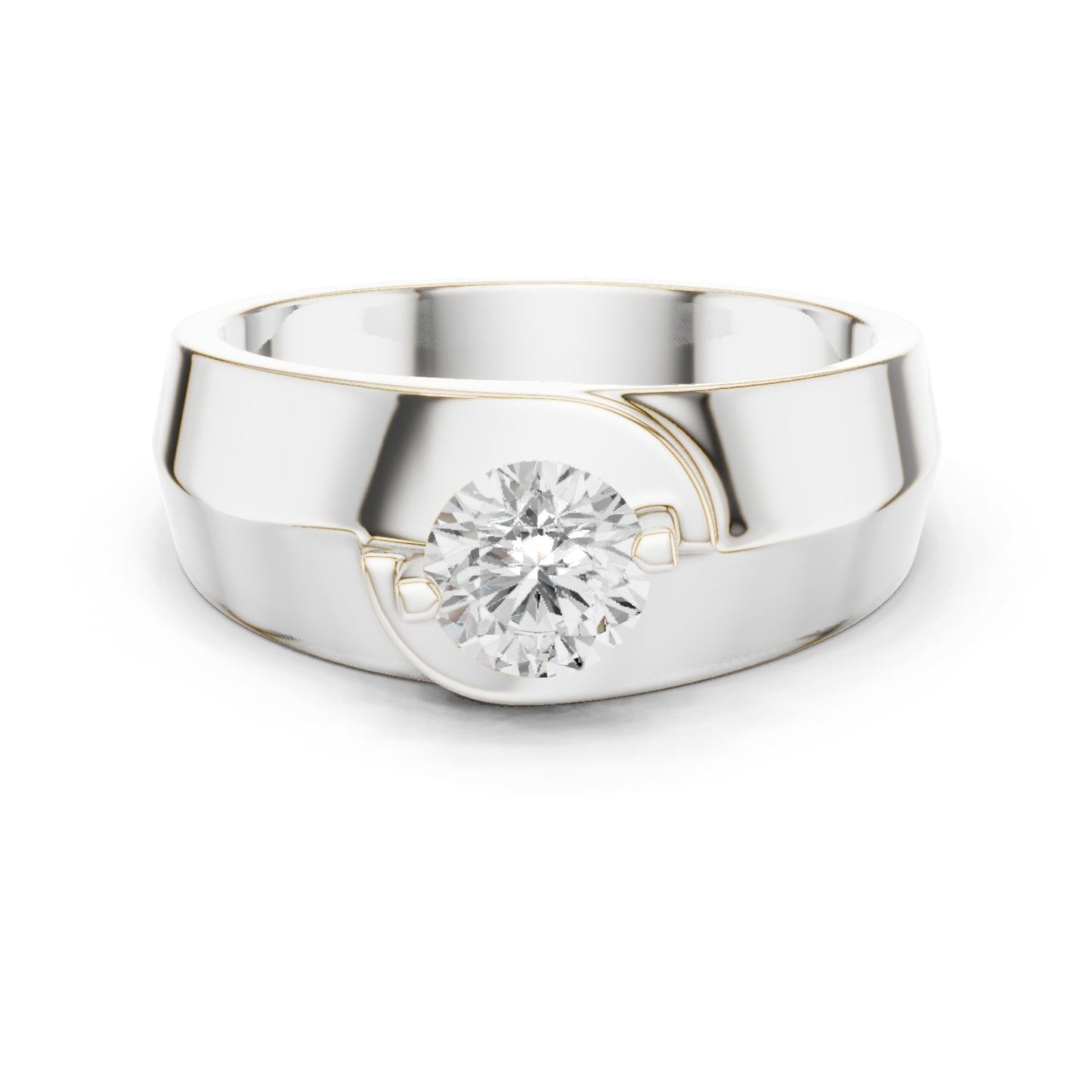 Men's Round Lab Grown Diamond Ring