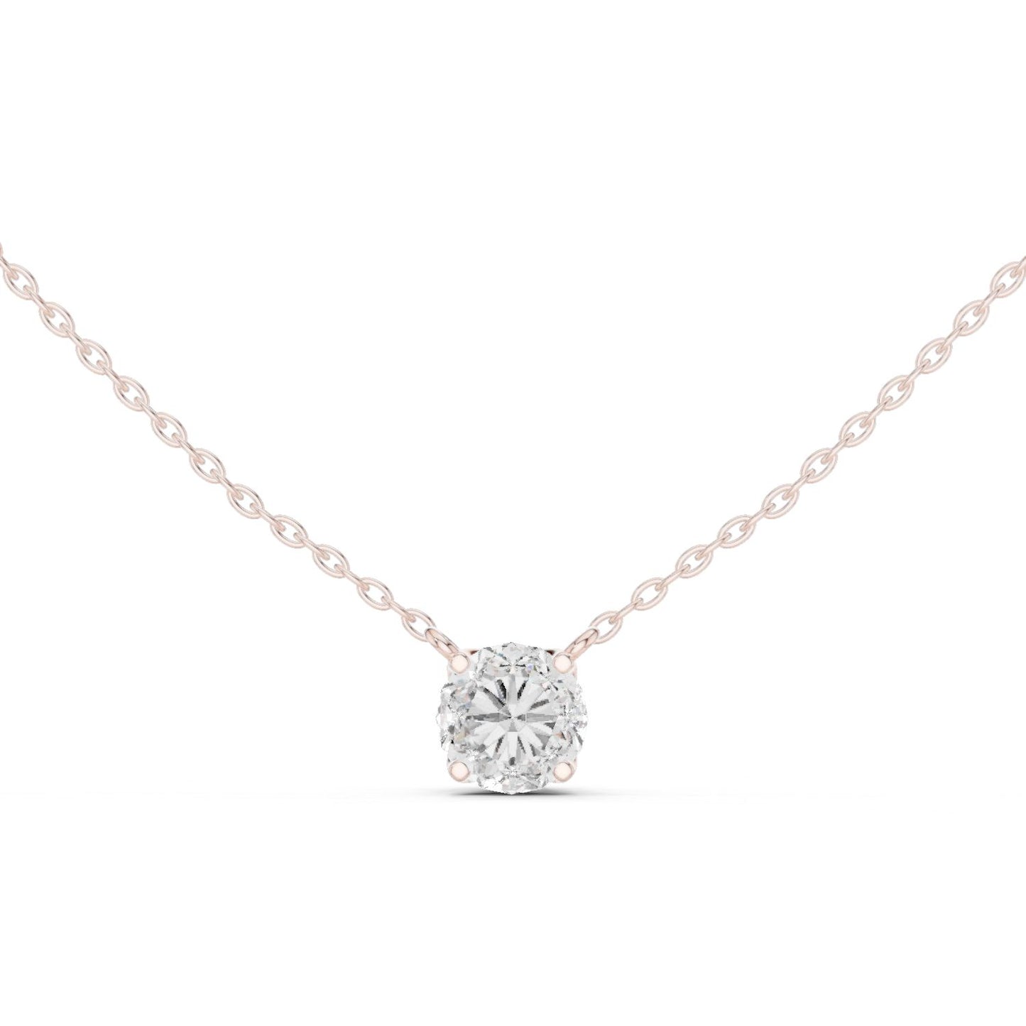 Round Lab Grown Diamond Pendant