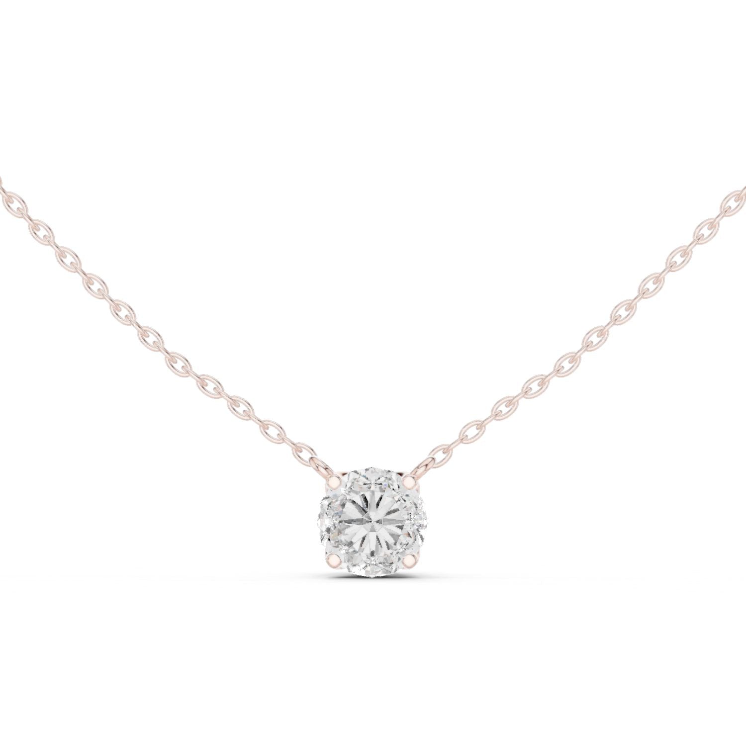 Round Lab Grown Diamond Pendant
