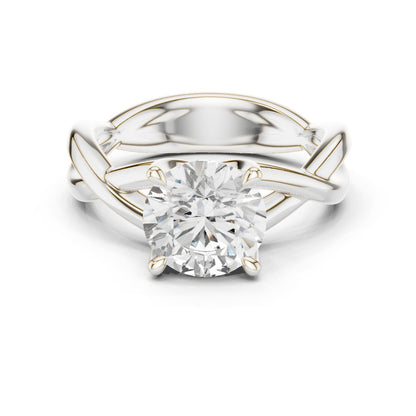 Round Lab Grown Diamond Solitaire Engagement Ring