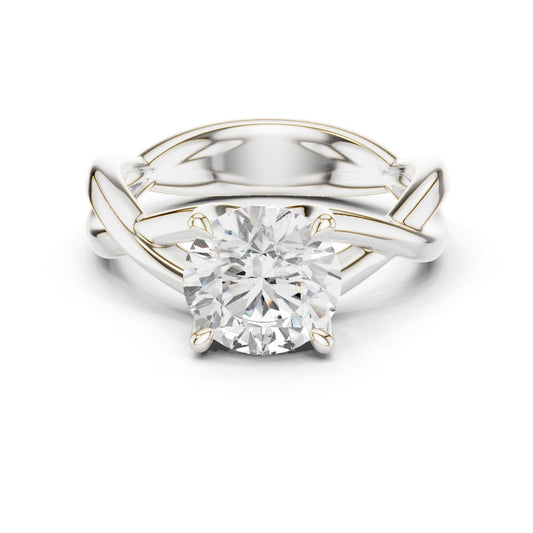 Round Lab Grown Diamond Solitaire Engagement Ring