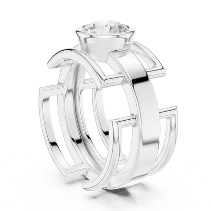 Men's Round Lab Grown Diamond Ring