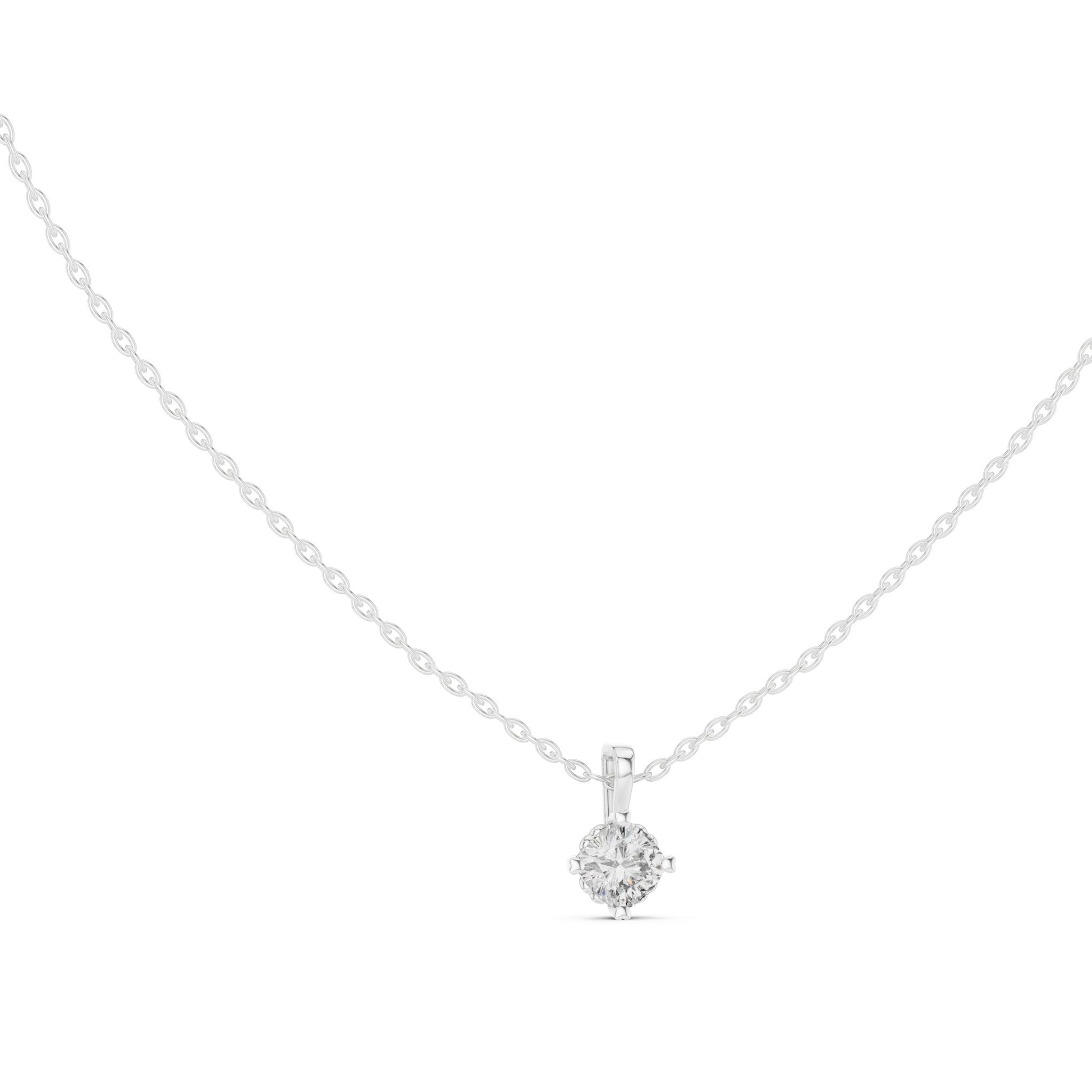 Round Lab Grown Diamond Pendant