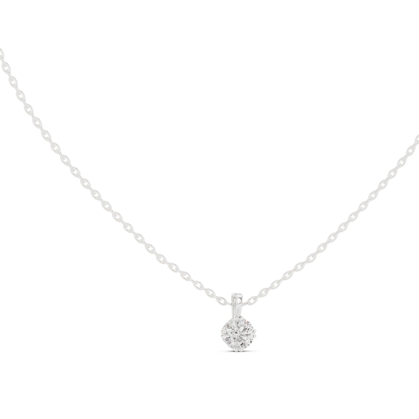 Round Lab Grown Diamond Pendant