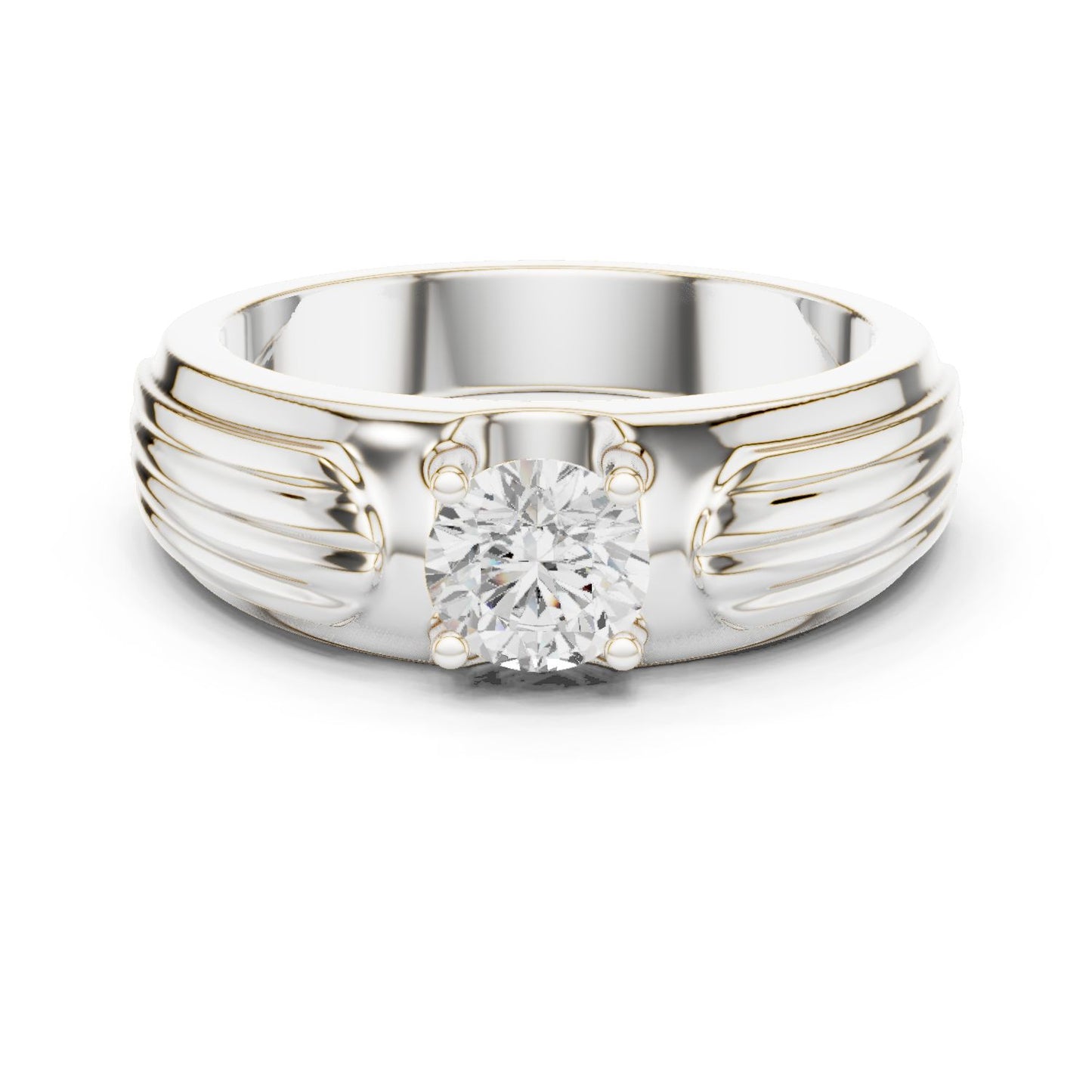 Men's Round Lab Grown Diamond Ring