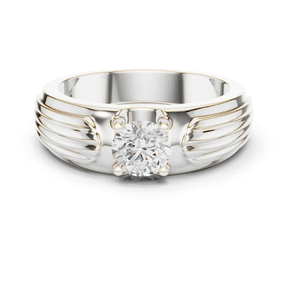 Men's Round Lab Grown Diamond Ring