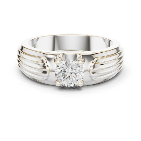 Men's Round Lab Grown Diamond Ring