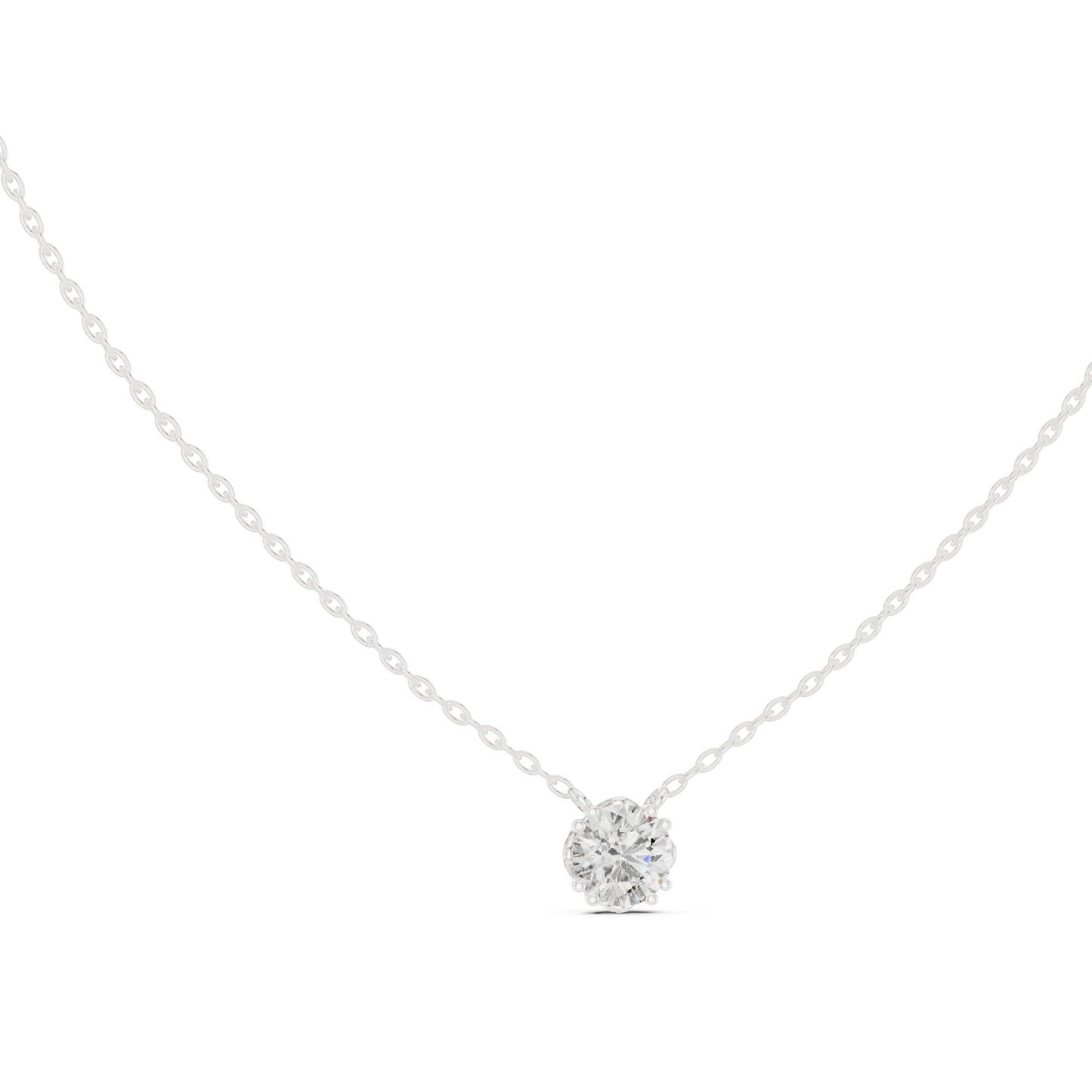 Round Lab Grown Diamond Pendant