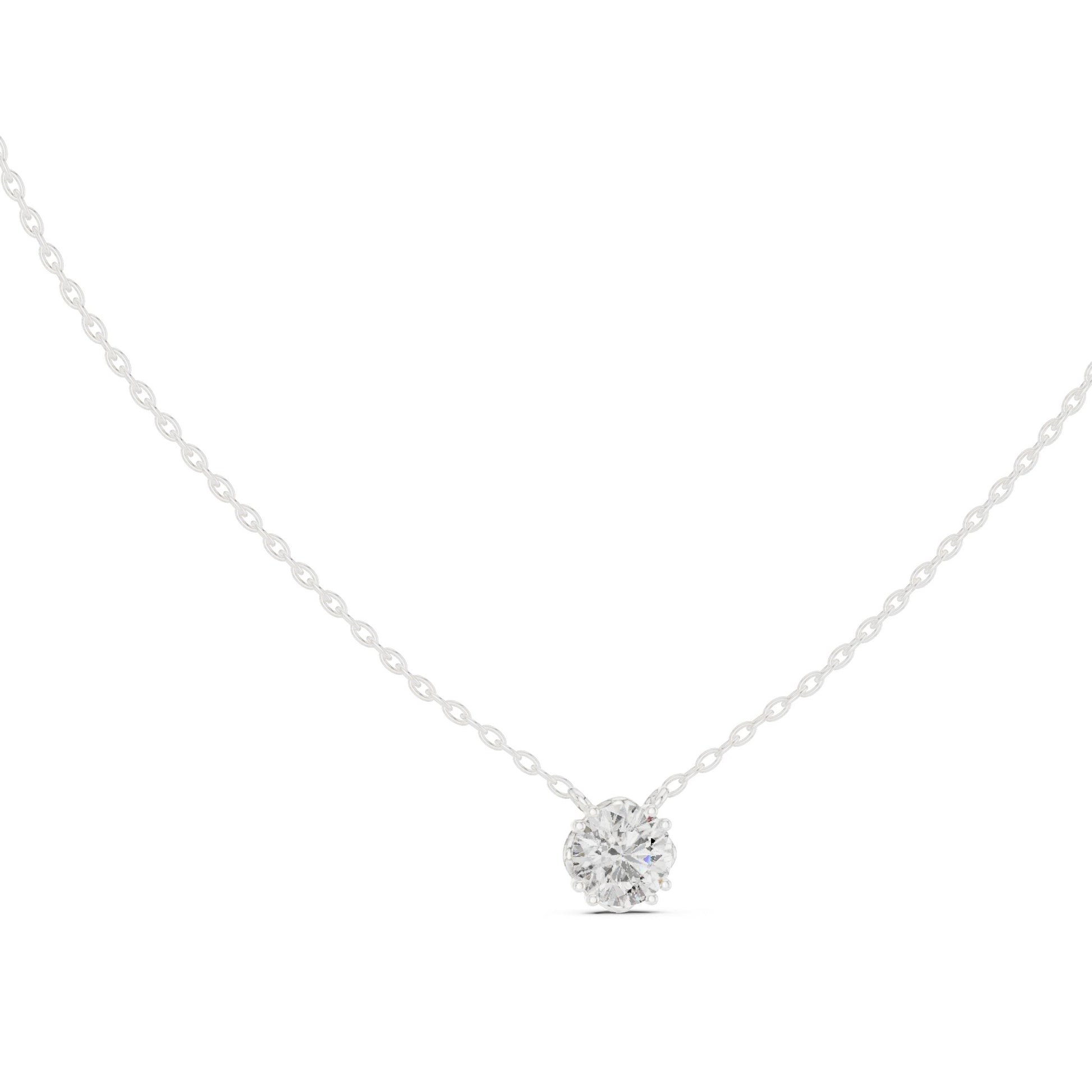 Round Lab Grown Diamond Pendant