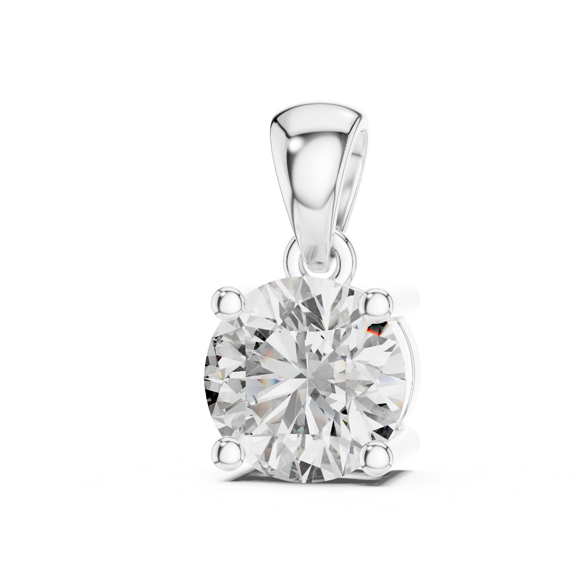 Round Lab Grown Diamond Pendant